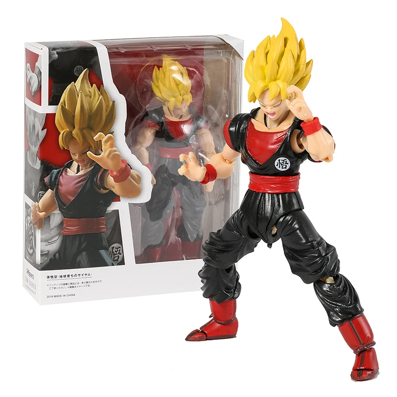 Dragon Ball Cabelo Vermelho Filho Goku Action Model, 16cm, Deus Super Saiyan  Figura Anime, PVC Móvel