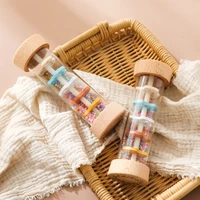 Baby Rain Stick Rainbow Hourglass Rain Music Rattle Baby Montessori Educational Toy Rainmaker for Kids Montessori Sensory Toys 1