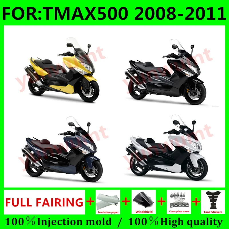 Nuovo Kit Carenature Complete Moto Abs Adatto Per Tmax500 Xp500 Tmax T-Max 500 2008 2009 2010 2011 Kit Carenatura Completa Carrozzeria