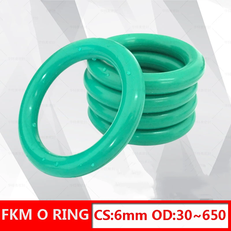 Fkm Fluorine Rubber Oring Seal Cs 6mm Od30mm650mm Fluorooxygen Oring Seal Gasket Ring