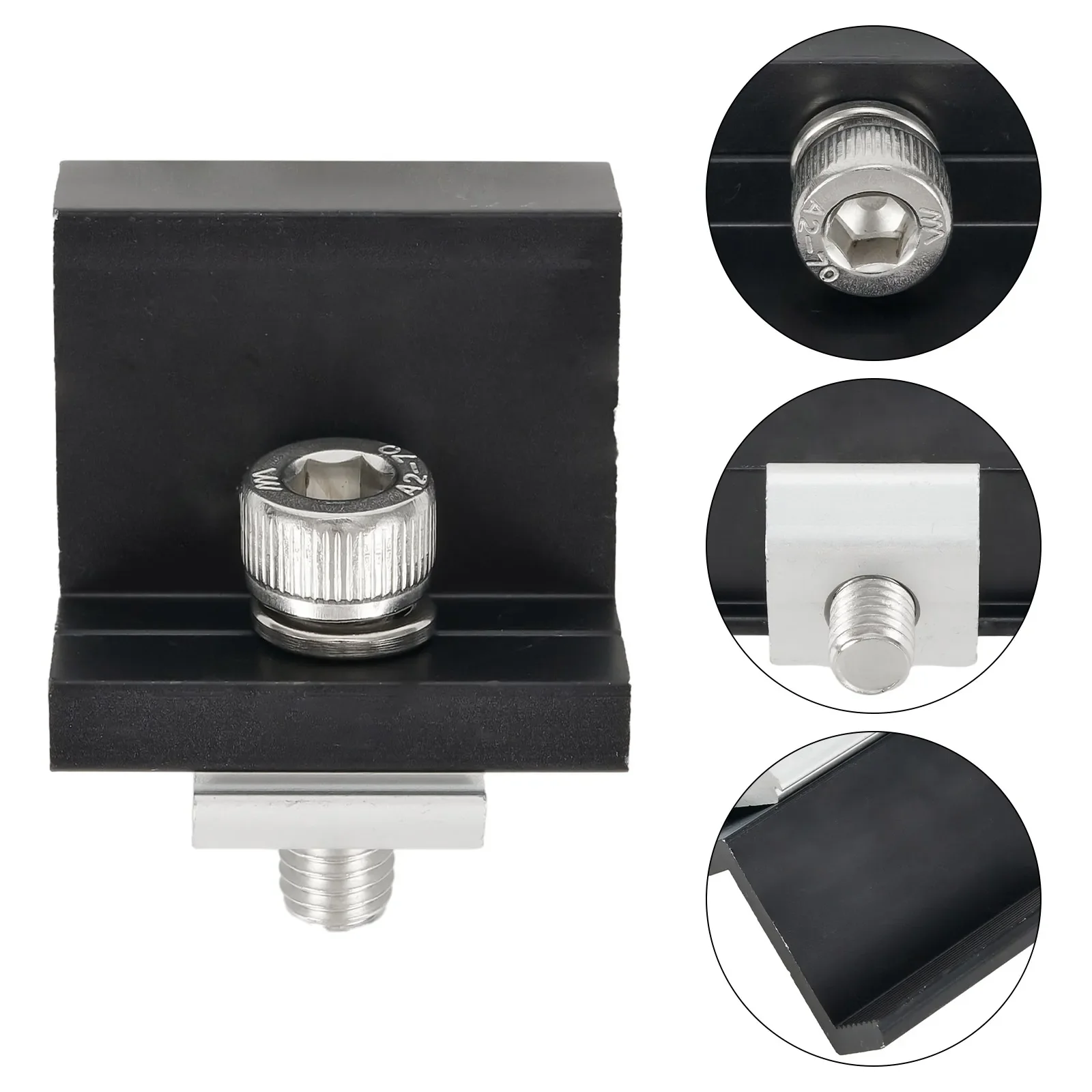 4 Staffe Montaggio Pannelli Solari In Alluminio - Per Tetto, Camper, Barca, Con Viti M8 - Foto 8