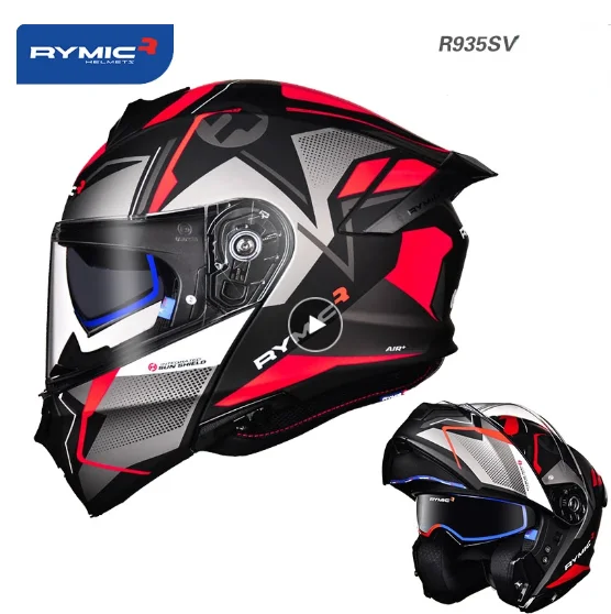 Casco de motocicleta abatible RYMIC R935, casco integral modular para montar en moto, casco de moto, accesorios para motocicleta, casco de moto