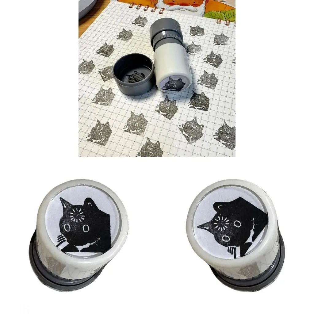 D08B 사무실 사용을 위한 고양이 우표 소형 플라스틱 질감 학교 문구 선물