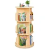 Kids Rotating Bookshelf, Small Corner Bookshelf for Small Space, 360° Display Floor Standing Bookshelf Storage Rack, Wood 1