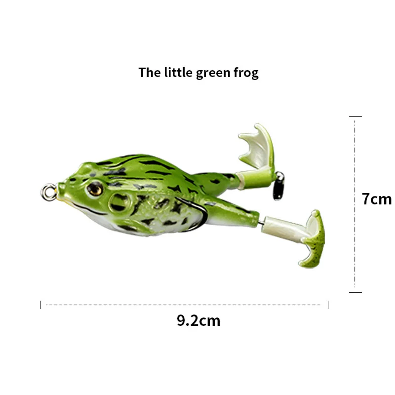 1pc Frosch Köder Doppel Propeller Bein Silikon Weichen Köder 13,5g, 9,2 cm High Carbon Stahl Doppel Haken angeln Getriebe Zubehör – Detail 7