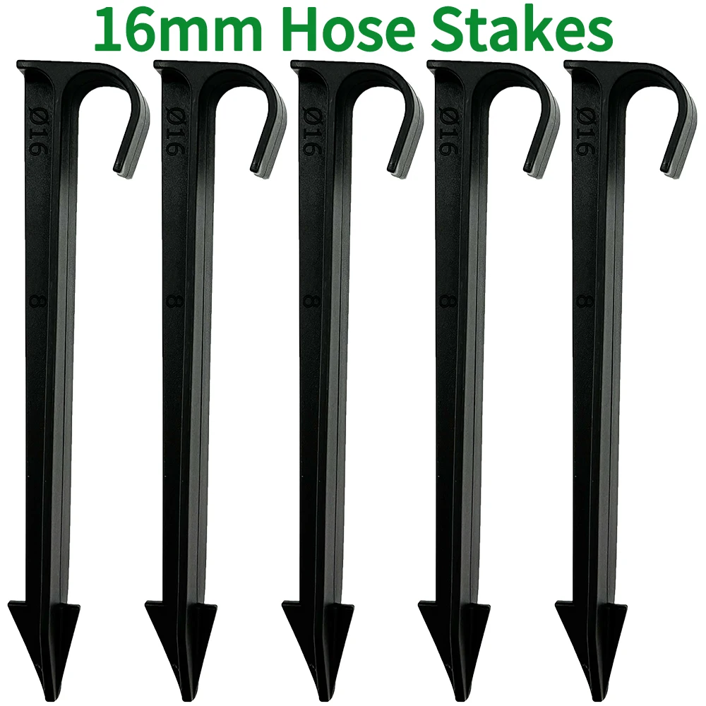 50PCS 16mm 20mm Pipe Hose Holders C-type Groud Stake for 1/2 3/4 PE Tubing Drip Irrigation Garden Water Fittings Brackets 3