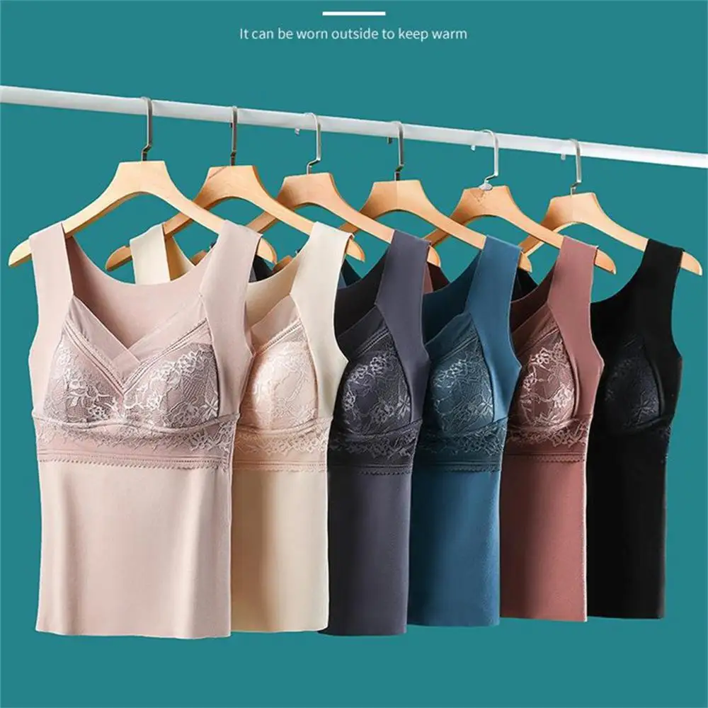 Autumn and Winter New German Velvet Double-sided Warm Women's Plush Thickened and Seamless Bottom Insulation Tank Top