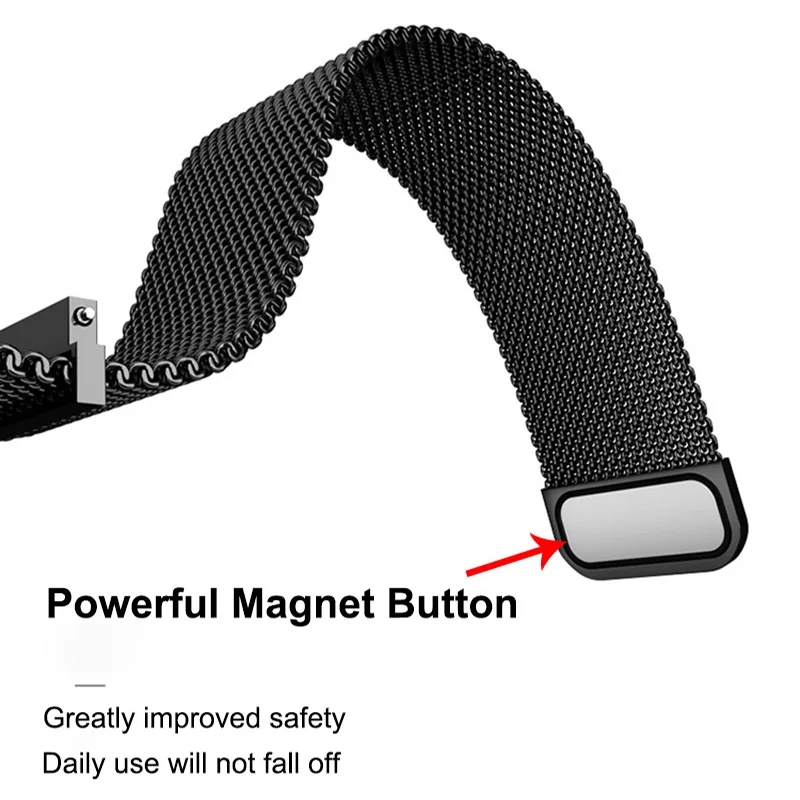 Premium Metal Milanese Magnetic Loop Strap - Elegant Replacement Bracelet