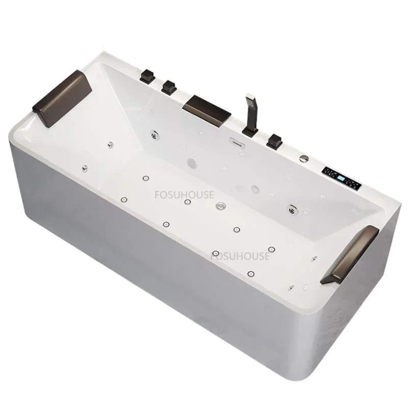 Acrylic Spa Bathtubs Bathroom Fixture Whirlpool Bathtub Massage Surf Light Luxury Hotel Indoor Sitting Type Hydromassage Bath