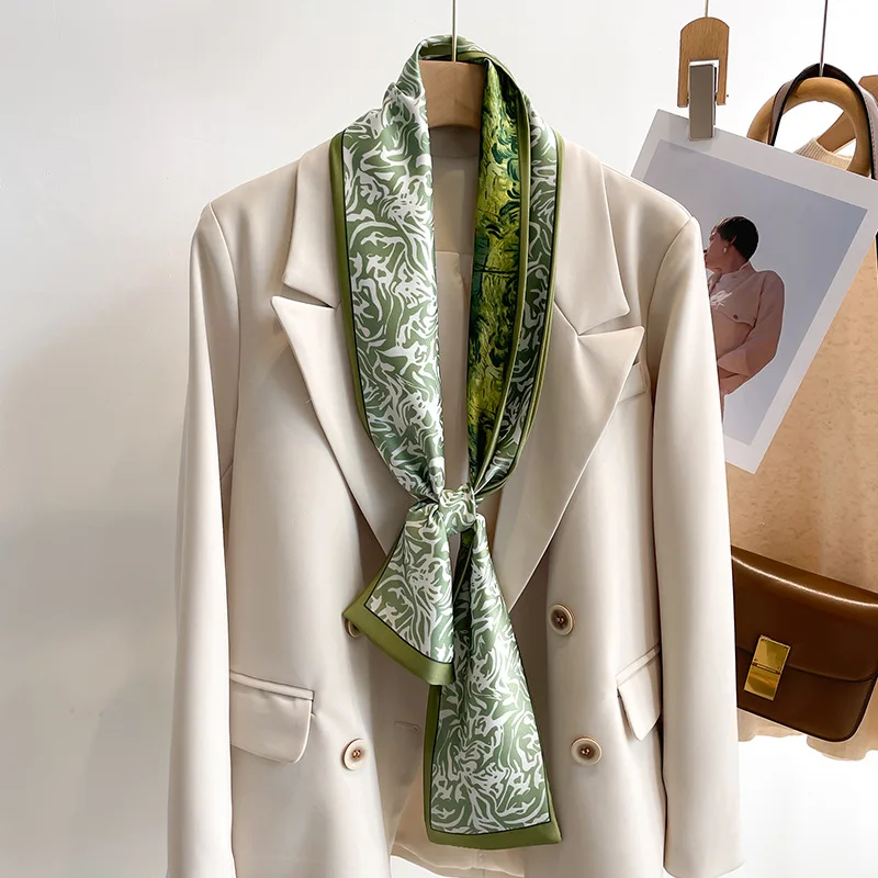 

Popular 148X12CM Tie Scarves The Four Seasons Party Neckerchief Fashion Hair Band Free Shipping 2023 Design Travel Luxury Scarf