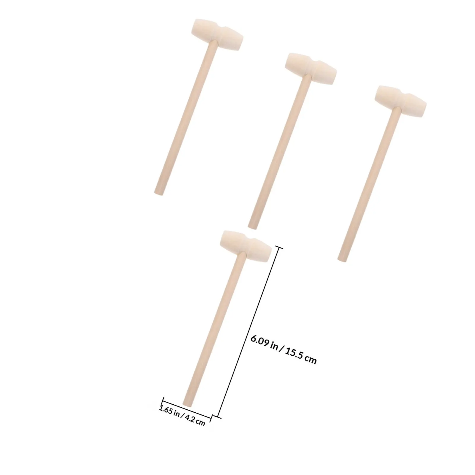 10Pcs 미니 나무 망치 작은 나무 망치 어린이를위한 경량 훈련용 망치 도구 활동 놀이 조립 게임