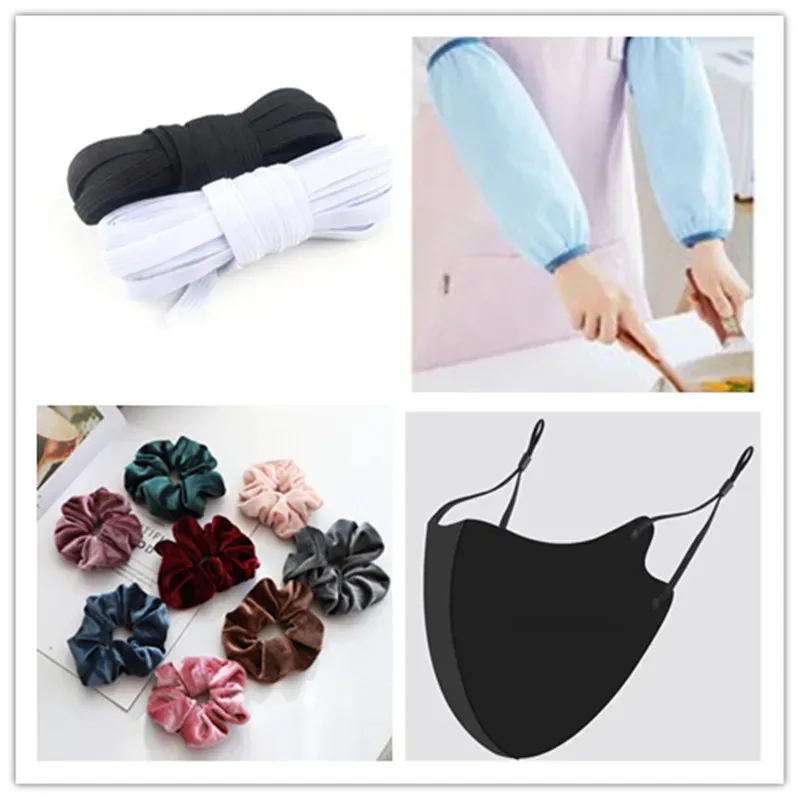 Sewing Elastic Band 5meter 6mm Polyester For Garment Sewing Accessories