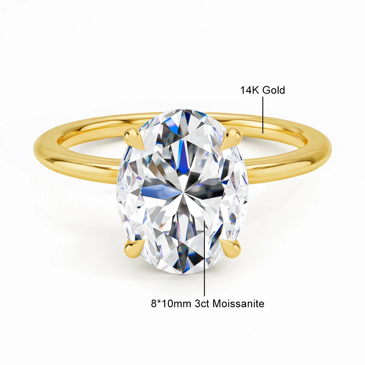 100% real 14k gold oval moissanite ring 3ct certified au 585 k gold luxury brand elegant wedding jewelry valentines ladies gift 100% Real 14K Gold Oval Moissanite Ring 3ct Certified AU 585 K Gold Luxury Brand Elegant Wedding Jewelry Valentines Ladies Gift 6