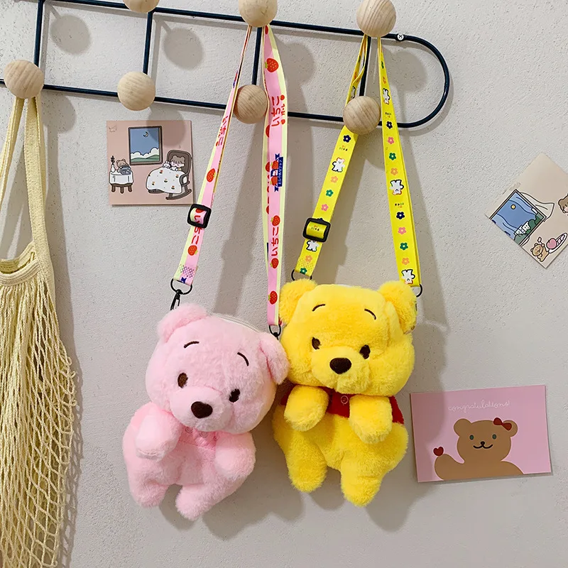 Disney Cartoon Kawaii Winnie The Pooh Crossbody Messenger Bag Borsa A Tracolla Cute Doll Zaini Per Bambini
