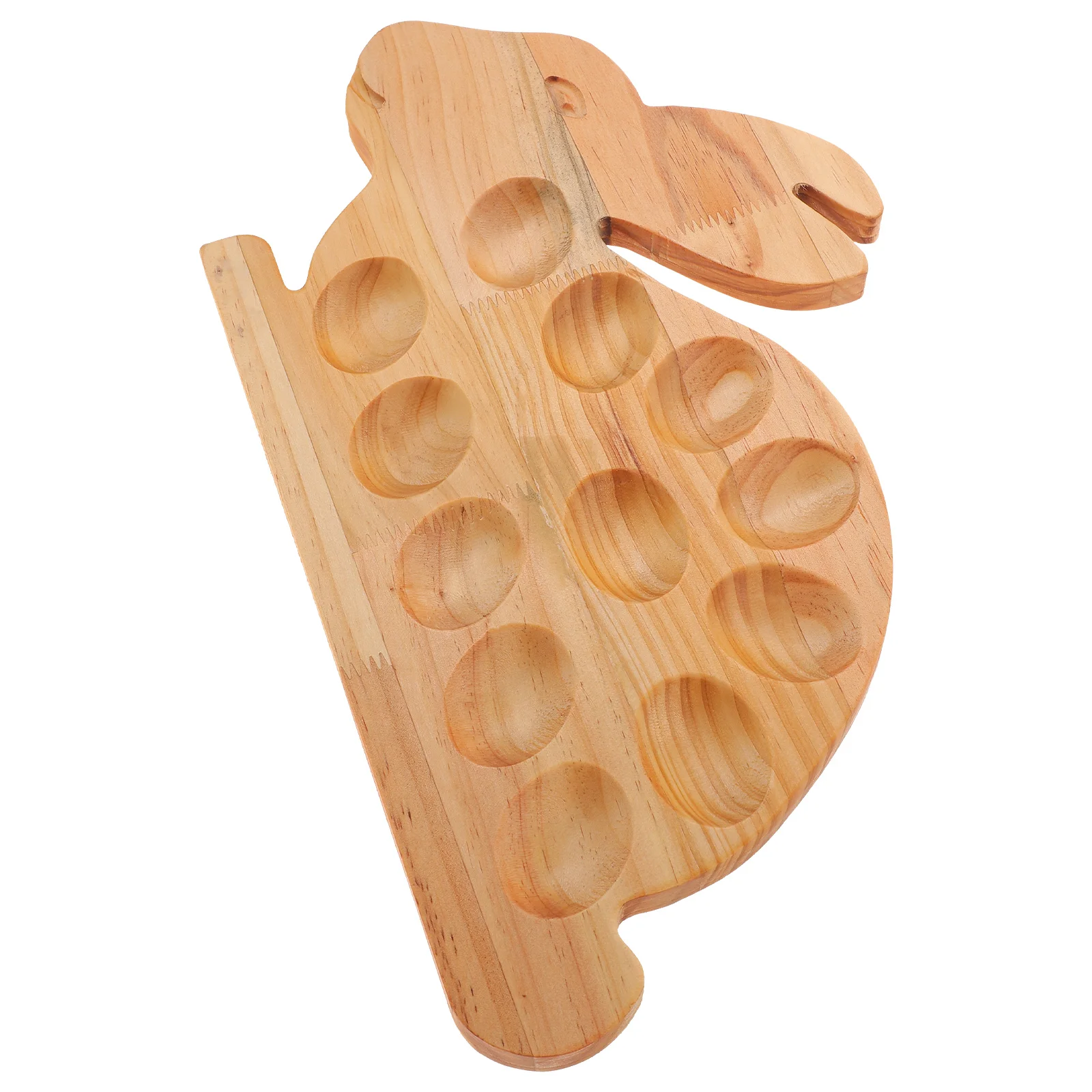 Deviled Egg Tray Appetizer Egg Serving Platter Wooden Egg Tray Easter Egg Storage Serving Holder Rabbit Deviled Egg Platter 6