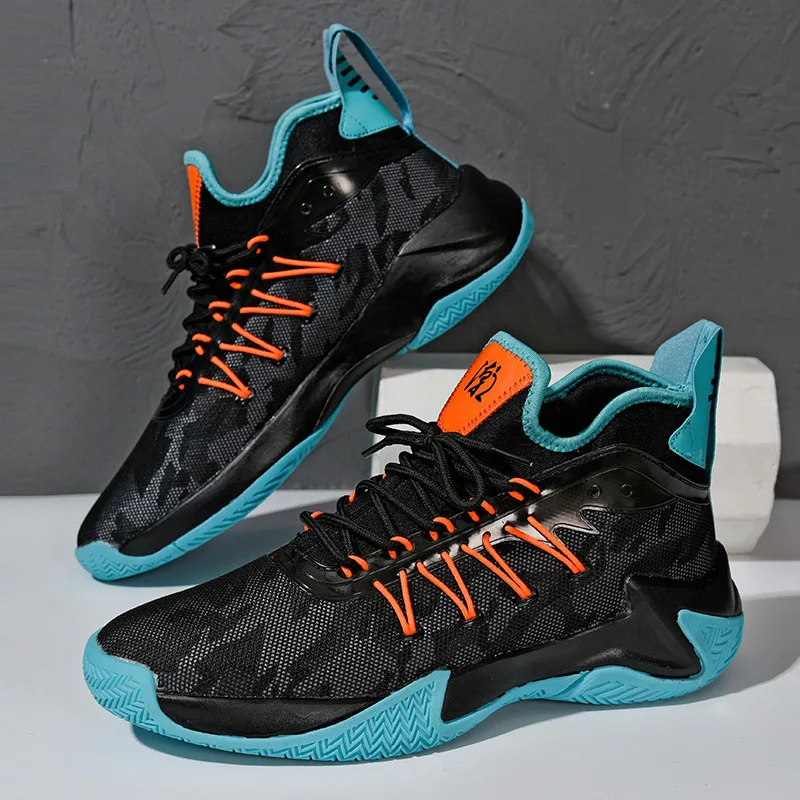 MZY Summer New Men's Broken Shadow Basketball Shoes Ventilation Non