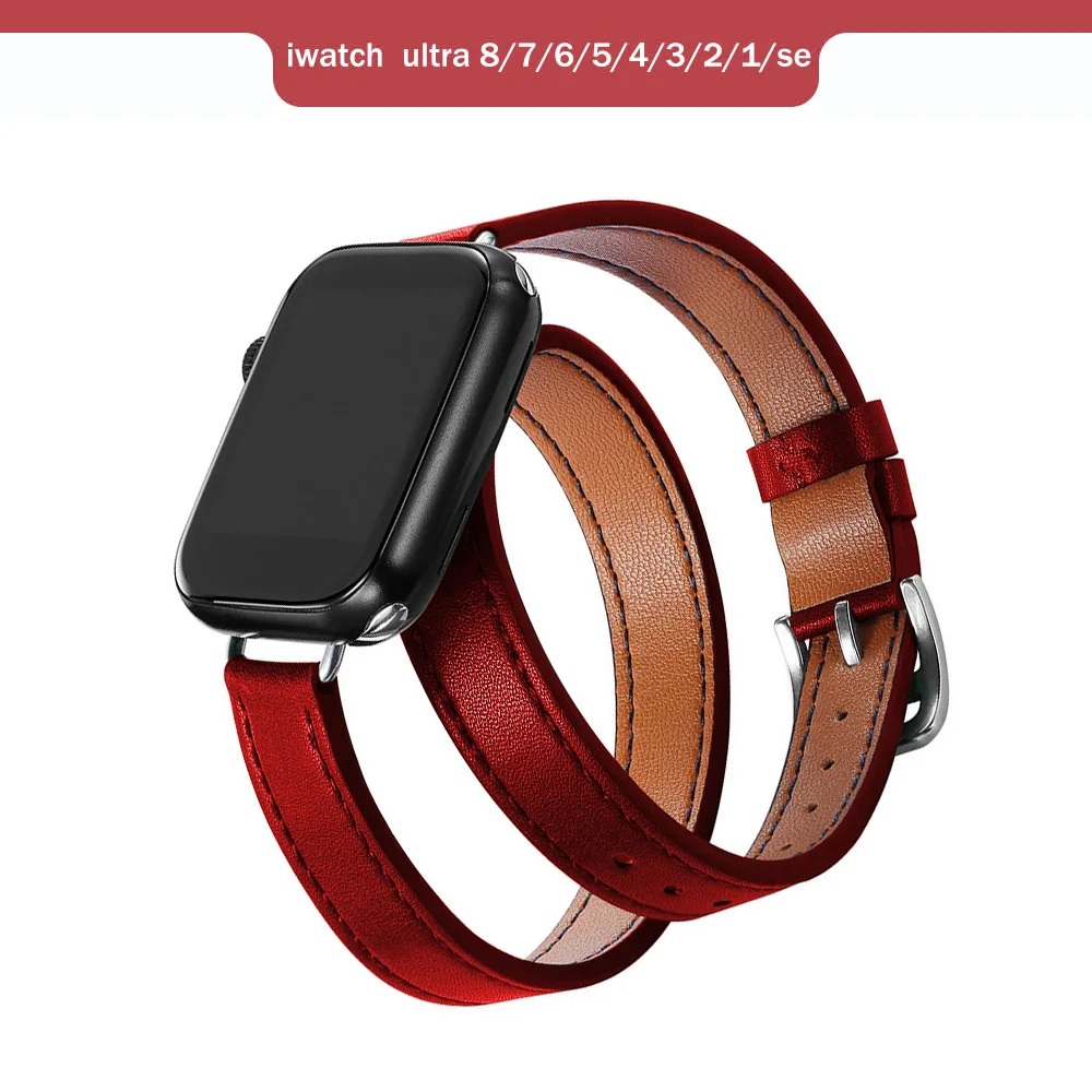Luxurious Double Tour Leather Strap