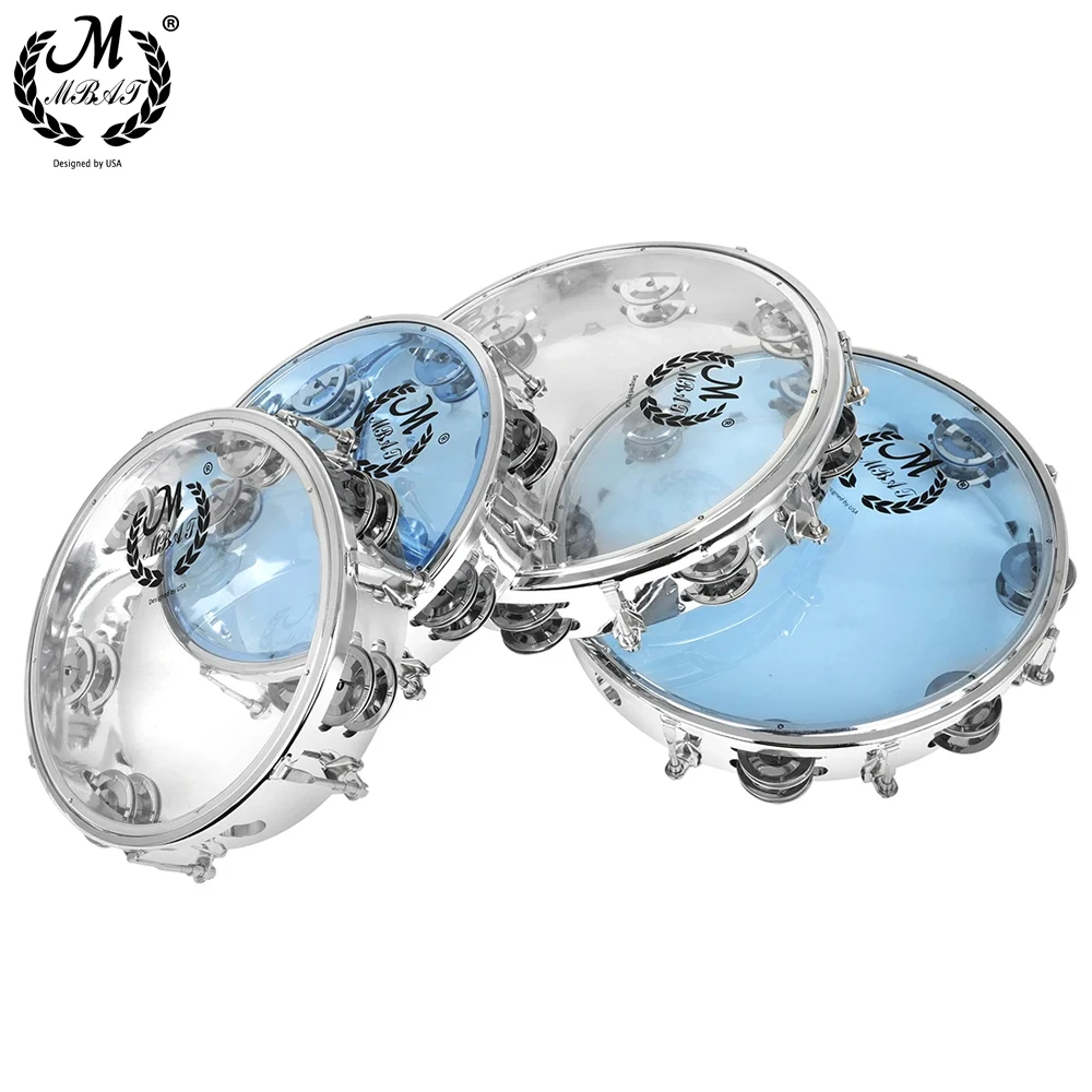 8/10 Inch Tambourine Self Tuning Double Row Hand Tambourine with Stainless Steel Ring for KTV Party Festival Celebration Play hand tambourine