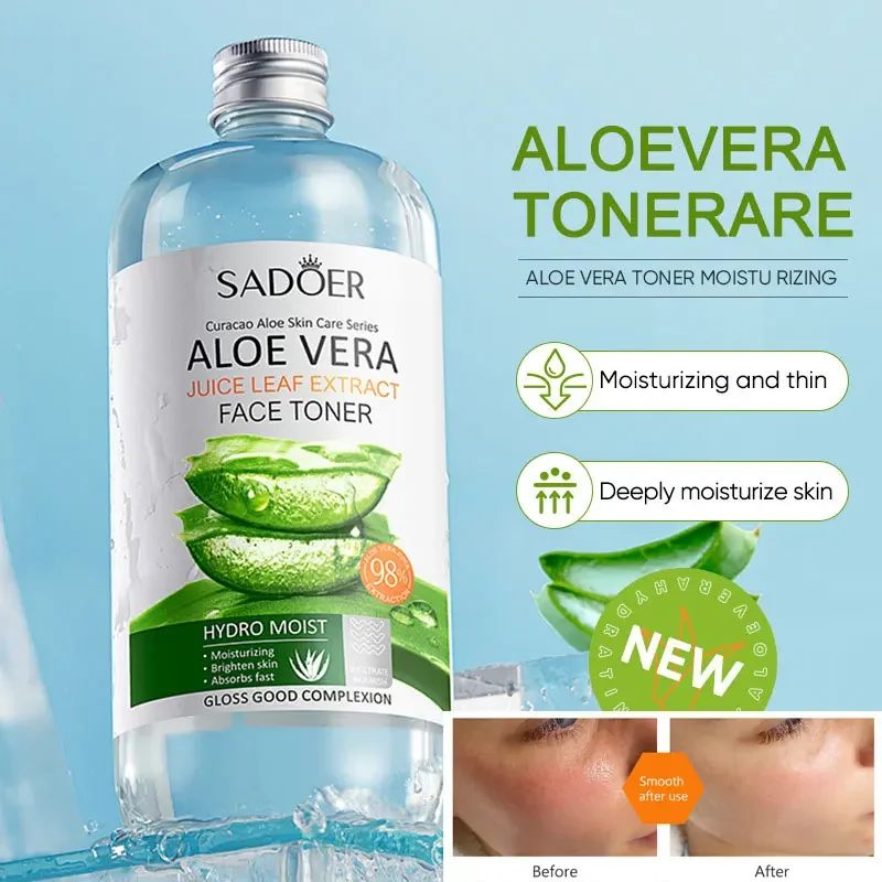 

500ml Aloe Vera Fresh Water Pore Shrinking Toner Facial Essence Moisturizing Essence Facial Care Beauty Skin Care Products