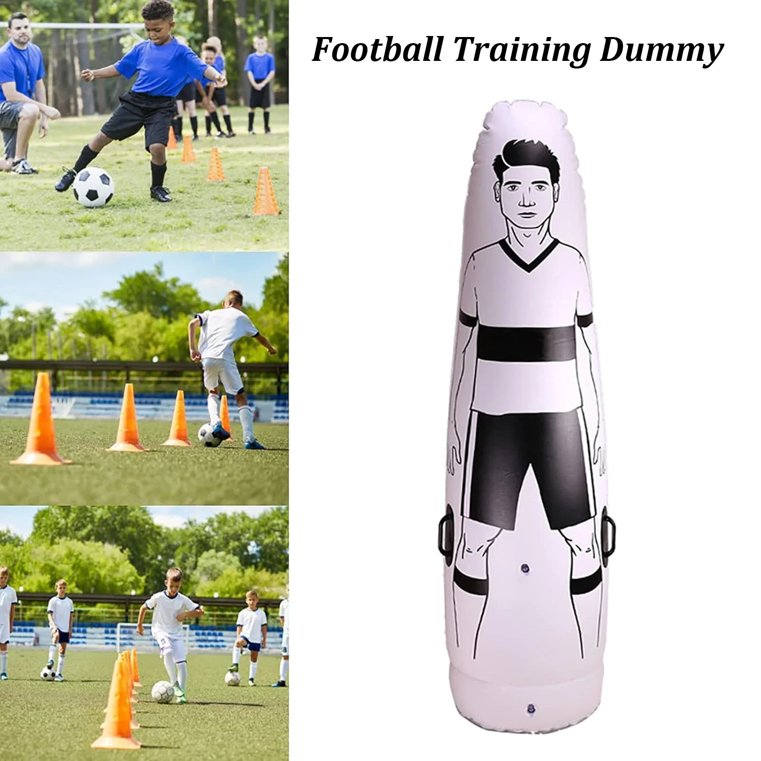 Soccer Inflatable Dummy 175CM Training Dummies Portable Football Practice Equipment Tumbler Mannequin Shield Goalkeeper Defender soccer training dummy
