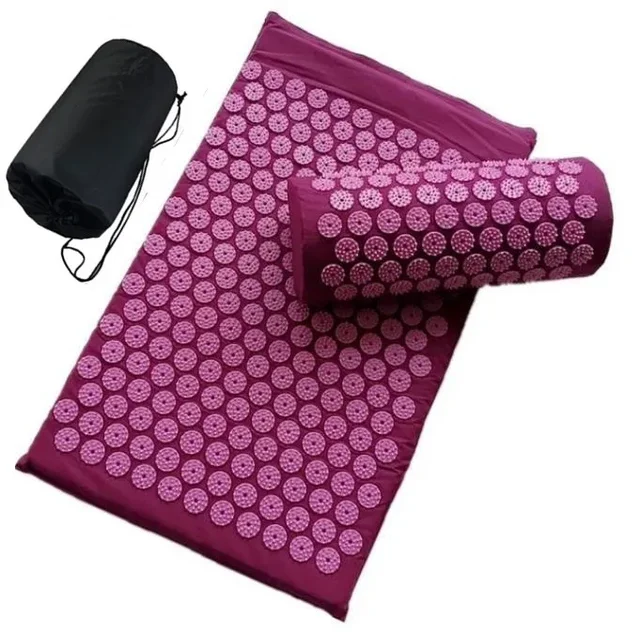Spike Acupuncture Massage Yoga Mat Cushiont/Pillow Massager (appro.67*42cm)Acupressure Cushion Stress Relieve Back Body Pain Mat 3