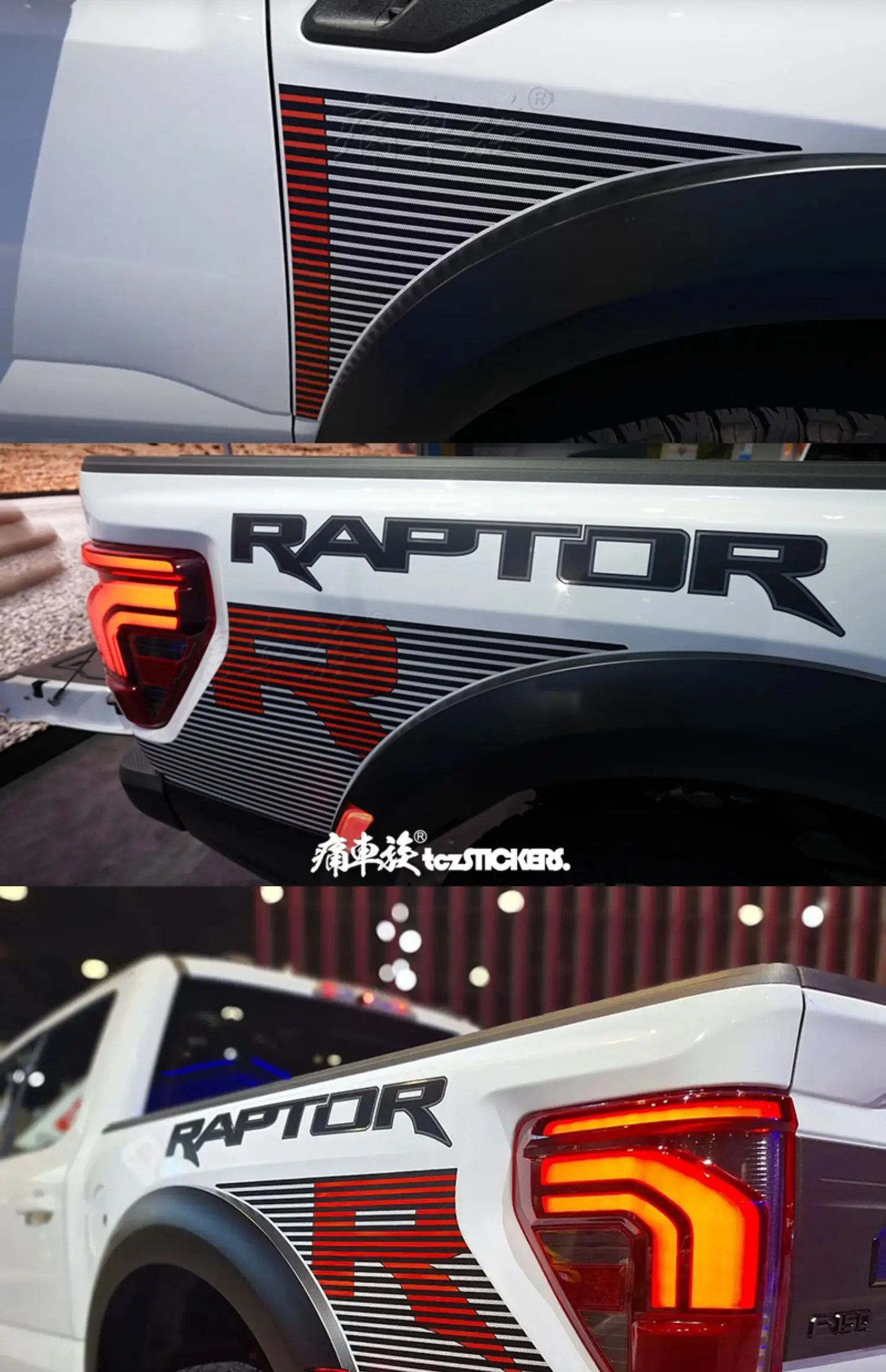 IPad 15 Ford Raptor F-150 2021-2025 Doble Capó Gráficos Vinilo
