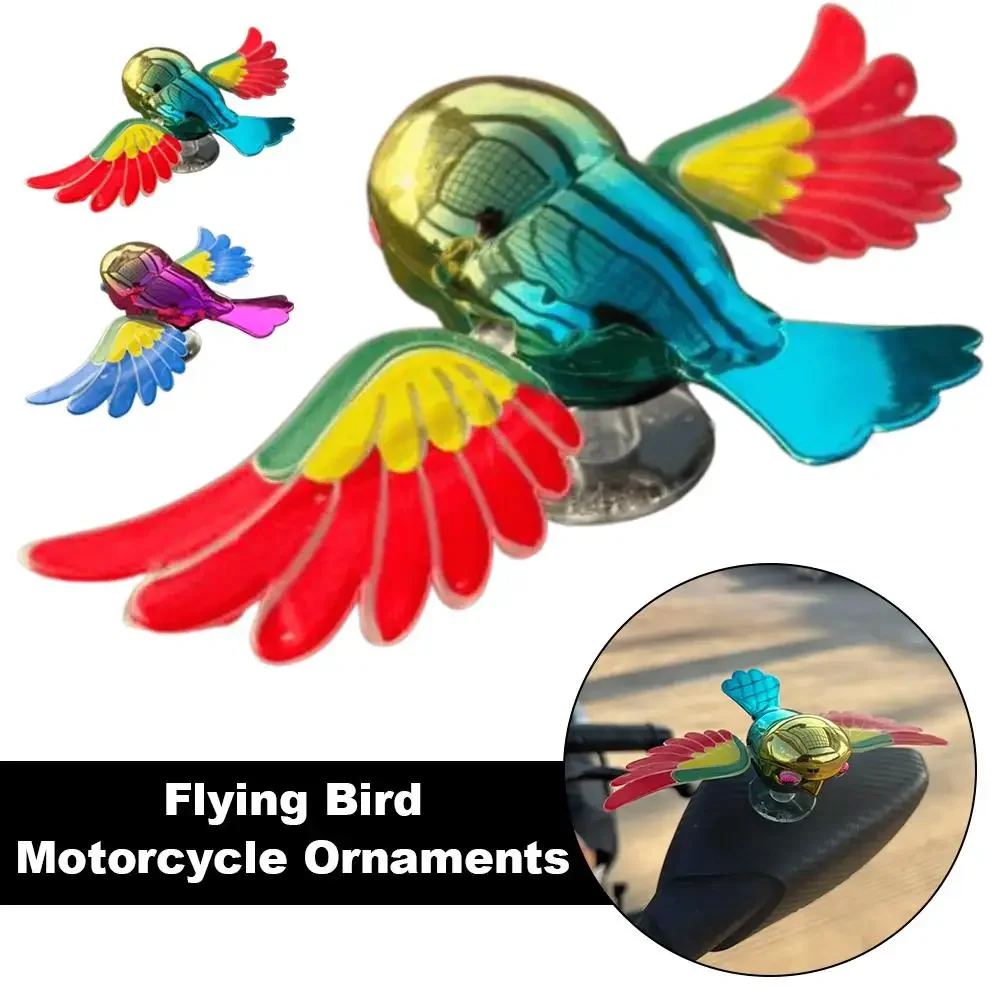Bird Ornament Waving Wings Rearview Mirror Decoration for Vehicle