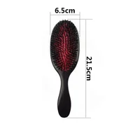 Brosse d'extension de cheveux en poils de sanglier pour Salon de coiffure, brosse démêlante, peignes, masseur de cuir chevelu, peigne antistatique 6