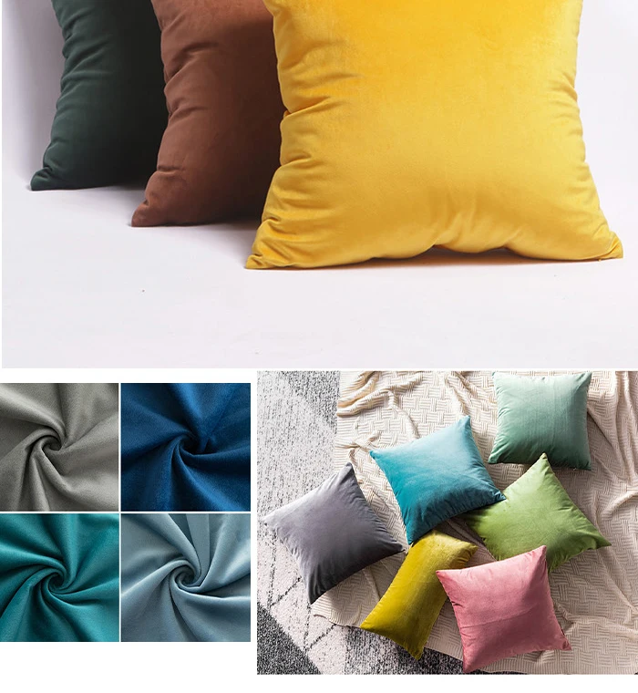 Description Picture 5 of itemMint Green Velvet Cushion Cover Soft Pillow Cover 45X45 Pillow Case for Living Room Sofa Nordic Home Decor Throw Pillow Cover