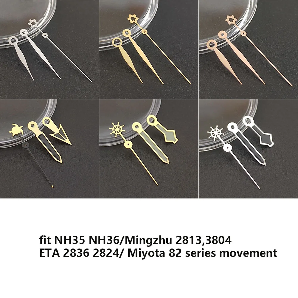 시계 포인터 맞는 NH35 NH36 ETA 2836 2824 Miyota 8205 8215 821A Mingzhu DG 2813 3804 무브먼트 시계 바늘, 시계 바늘 