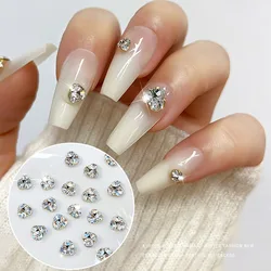 10pcs/Pack Luxury Crystal Nail Charms Gems Flatback Nail Glitter Gemstones Parts Accessory Manicure Rhinestones Jewelry Supplies