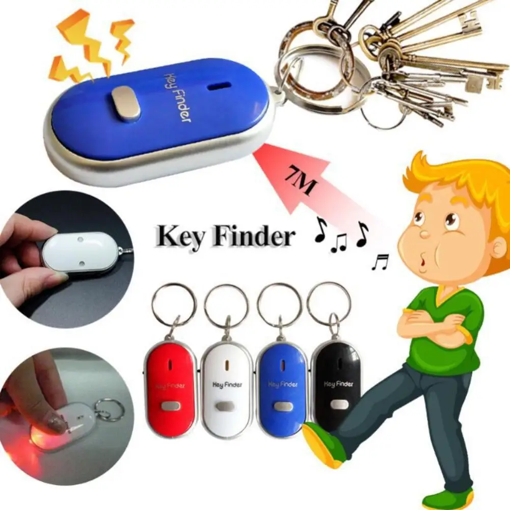 Whistle-Activated LED Key Finder with Alarm