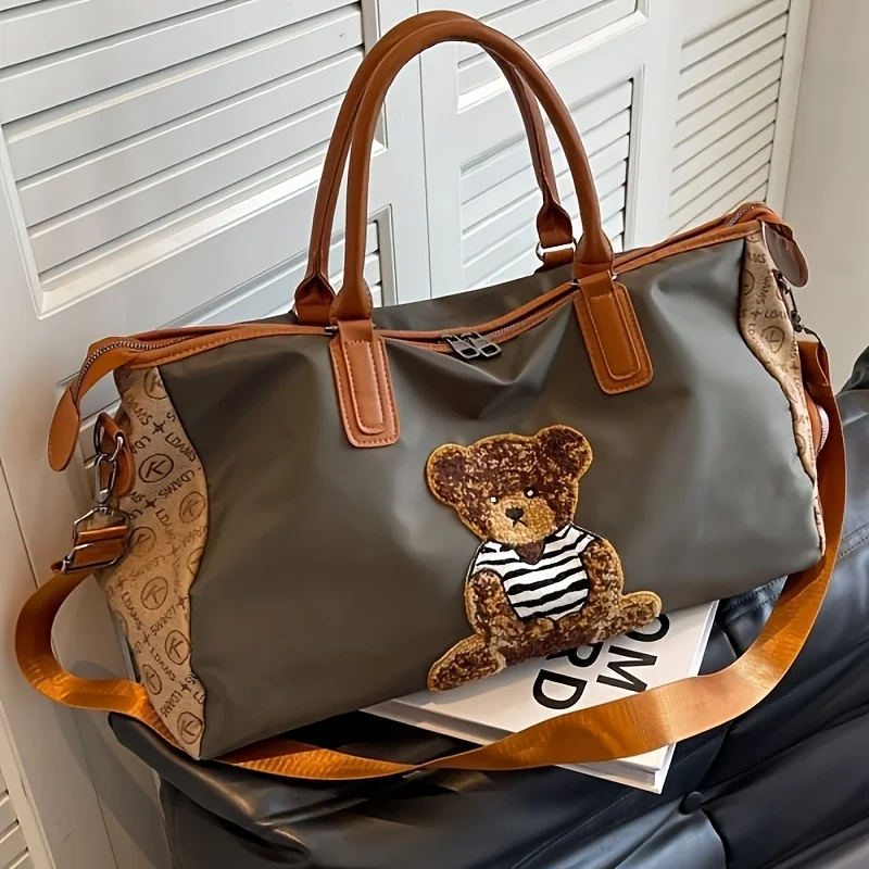 Oxford Fabric Carry-on Travel Bag - Large Capacity Shoulder Duffle For Weekend Trip, Business, College Student Storage_voghion.com