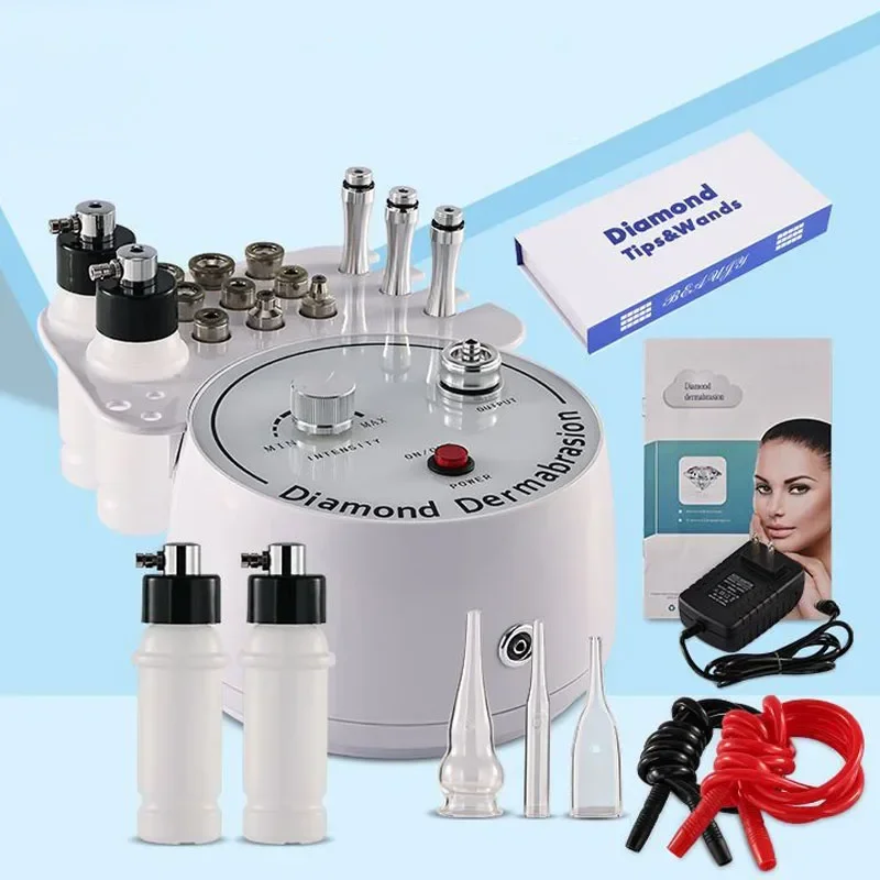 NEW 3 in 1 Diamond Microdermabrasion Beauty Machine Vacuum Suction Tool Water Spray Facial Moisten Face Exfoliate Skin Peeling