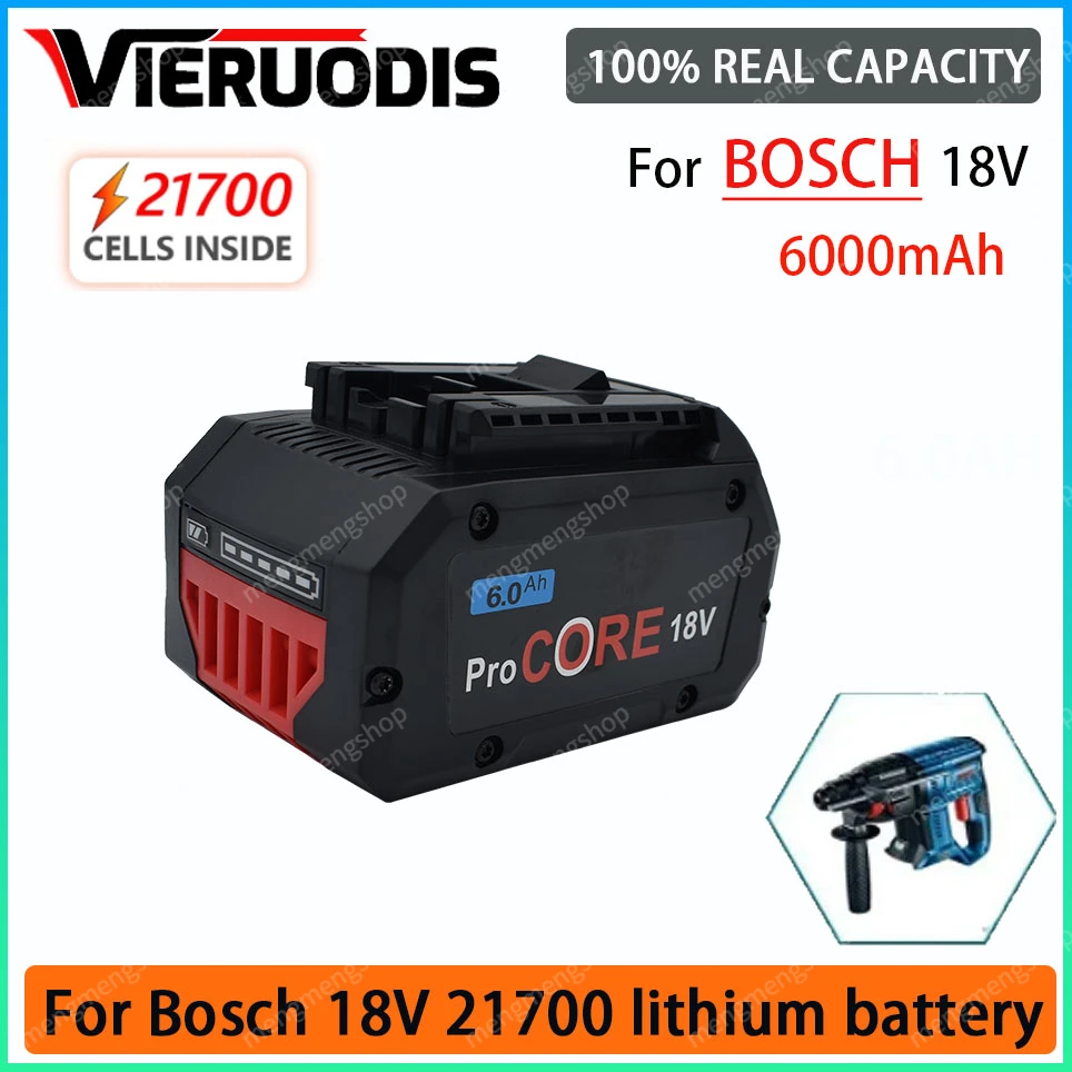 

18V 6.0Ah ProCORE Ersatz Batterie für Bosch 18V Professionelle System Cordless Werkzeuge BAT609 BAT618 GBA18V80 21700 Zelle