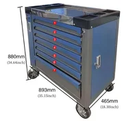 7 Drawer Tool Cart with Keys,Tool Cabinet Removable with Silent universal wheels,Heavy Duty Toolbox,For Car Repair Workshop/Home 2