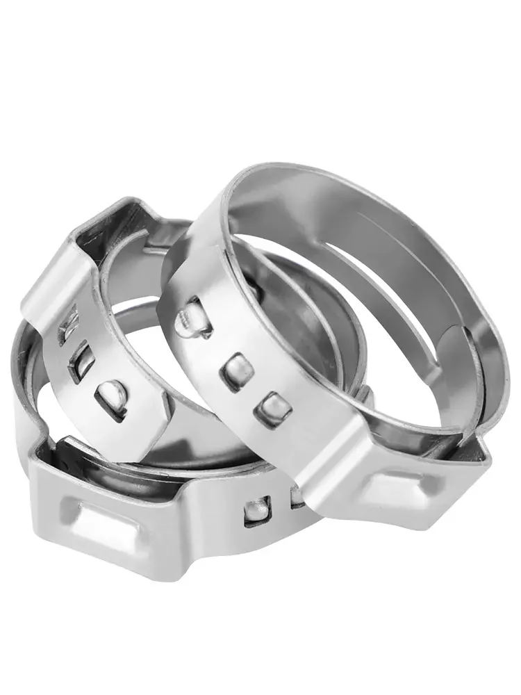 HPS 304 Stainless Steel Ear Hose Clamps, Effective Range 12.3mm - 14.8mm, 100pcs pack main image 1