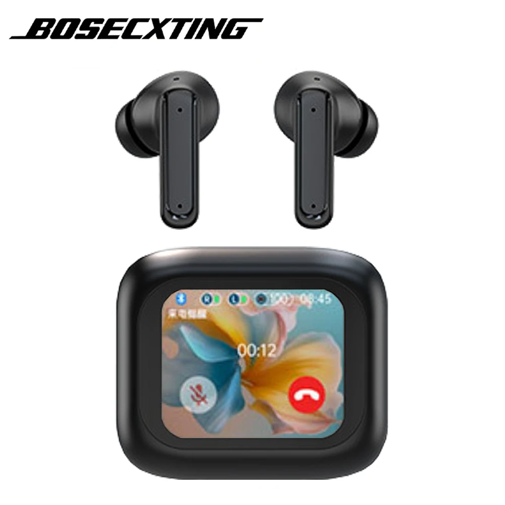 Ultra Smart Large Screen Touch TWS Wireless Noise Cancelling Earbuds with Extended Battery Life