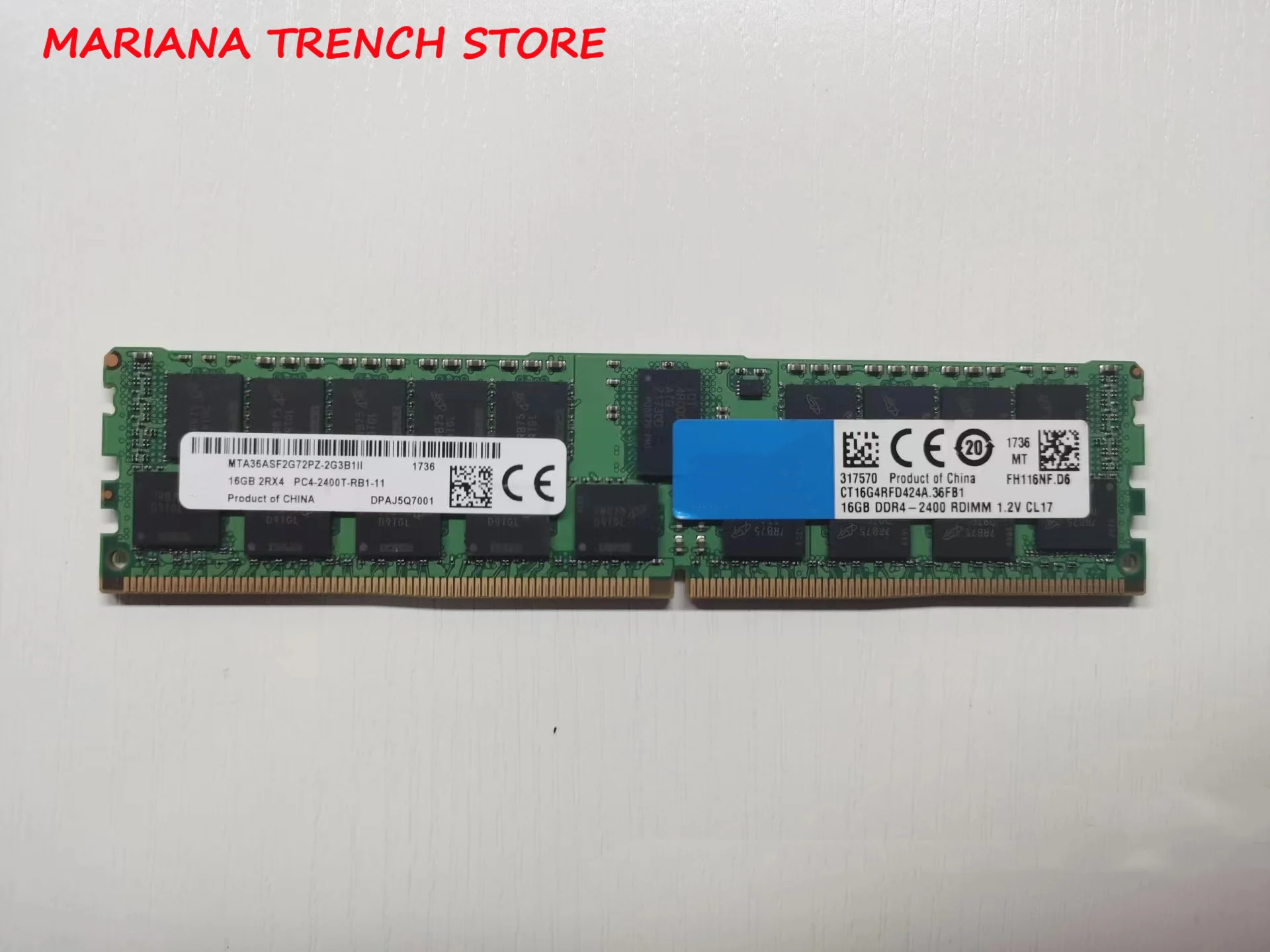 

16GB 2RX4 PC4-2400T для микронной памяти MTA36ASF2G72PZ