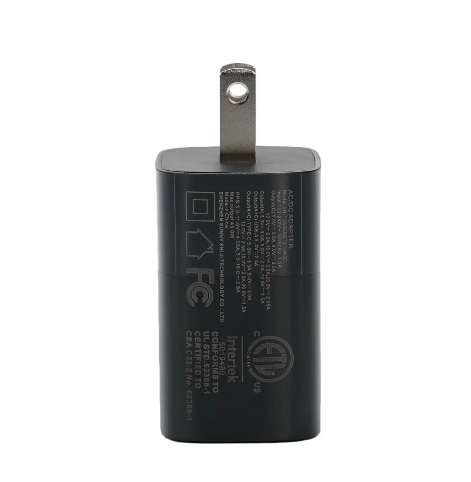 OBSBOT PD 3.0 GaN 고속 충전기 듀얼 포트 USB A 타입 C 고속 벽면 충전 어댑터 (OBSBOT Tail 2 카메라, 아이폰, 삼성 태블릿용)