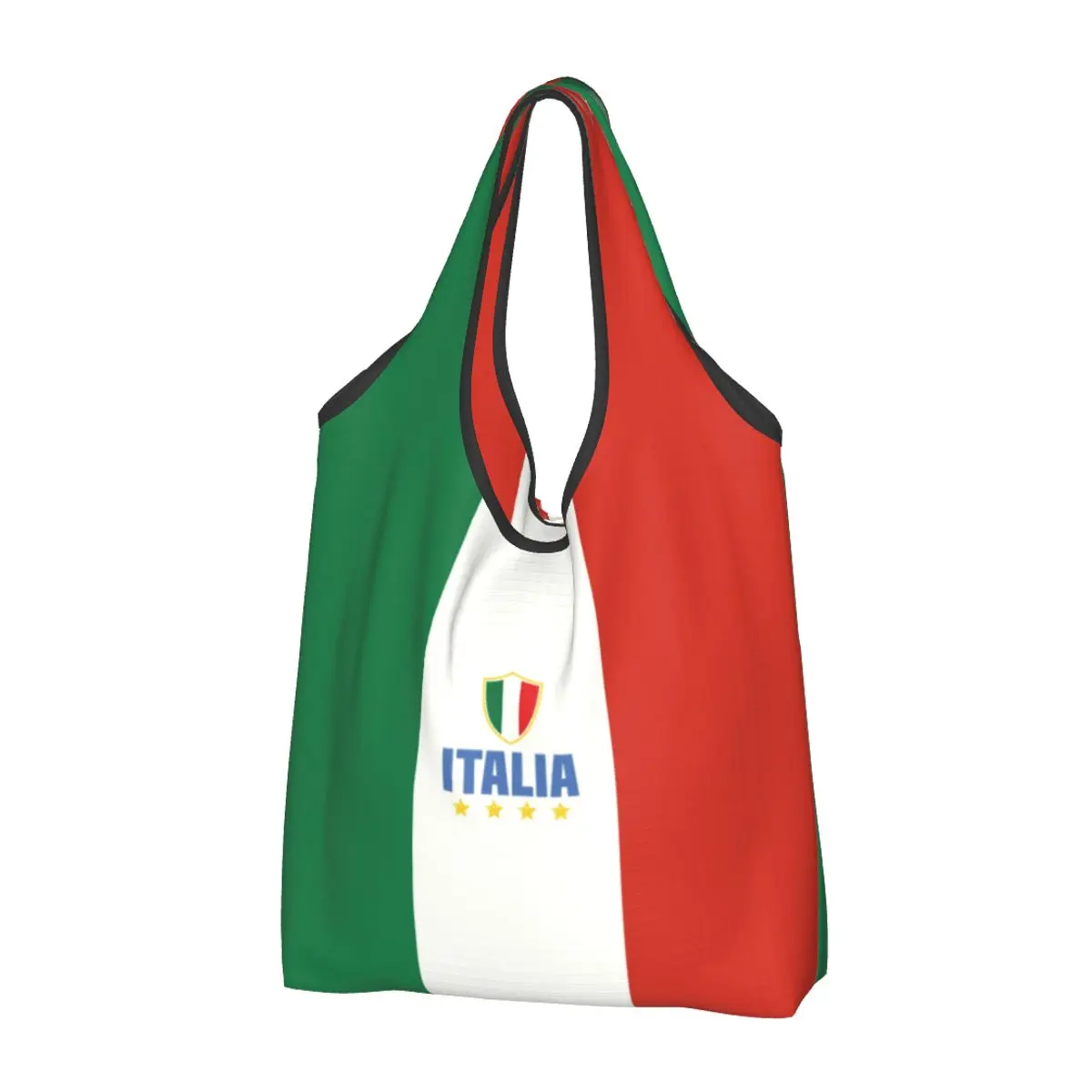 

Индивидуальный флаг Италии, сумки для покупок, женские портативные вместительные сумки для продуктов, сумки для покупок