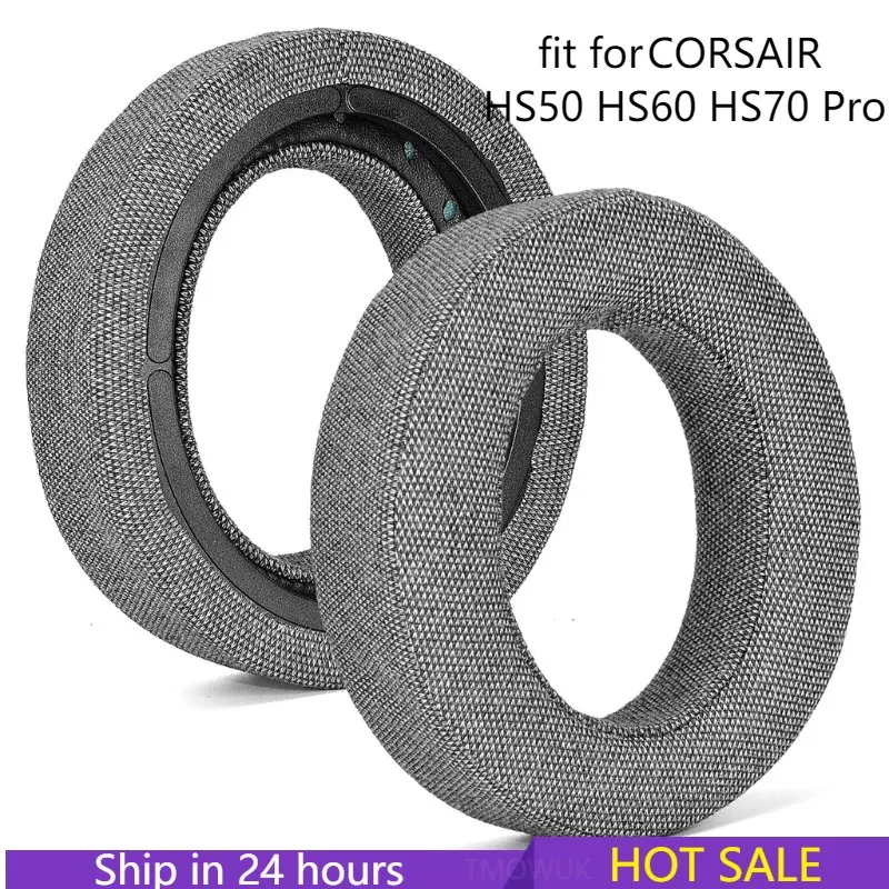 

Replacement Earpads for Corsair HS50 HS60 HS70 Pro Headphones Headsets Leather Sleeve Headband Earmuff Cover