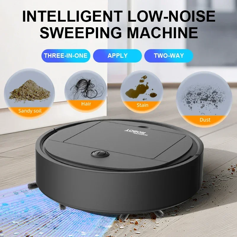 USB Sweeping Robot Vacuum Cleaner Mopping 3 In 1 Smart Wireless 1500Pa Dragging Cleaning Sweep Floor for Home Office 5