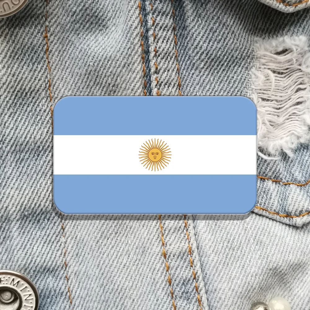 10Pcs Argentina Flag Brooch Vintage Lapel Pins For Backpacks Hat Clothes Patriotic Trinket Acrylic Jewelry Badges
