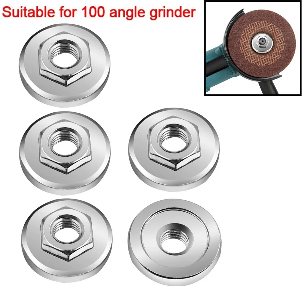 

3/2/1pcs Angle Grinder Nut M10 M14 Nut Hexagon Platen Angle Grinder Accessories Pressure Plate Flange Nuts 100 125 Type