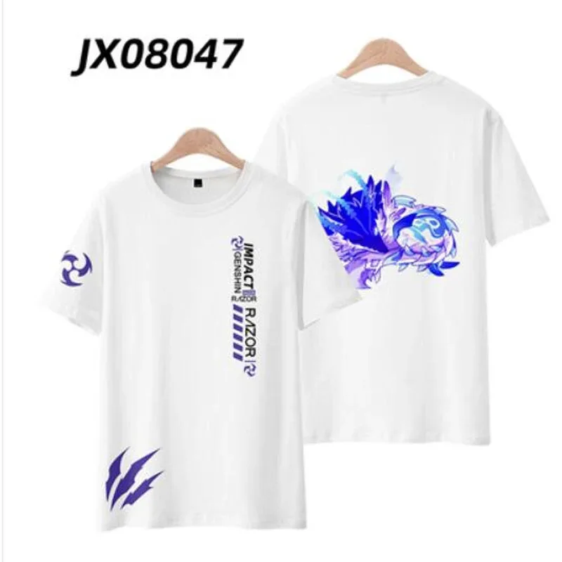 Game Genshin Impact Razor 3D Print T Shirt Women Men Summer Short Sleeve Funny Tshirt Graphic Tees Streetwear Cosplay Costume