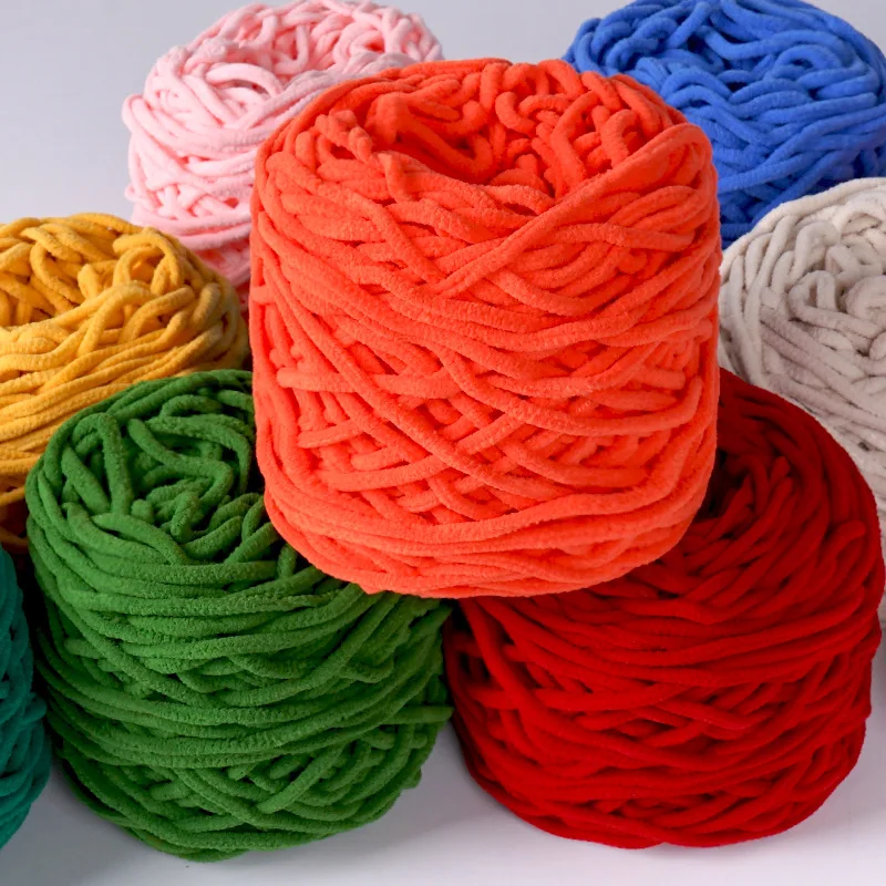 1Pc 50g Thin Velvet yarn for Crocheting Chenille yarn hand knitting Crochet amigrumi slipper line knit sweater blanket thread 5