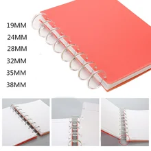

100PCS transparent plastic binding ring binding buckle loose-leaf notebook mushroom hole binding disc 19MM24MM28MM32MM38MM