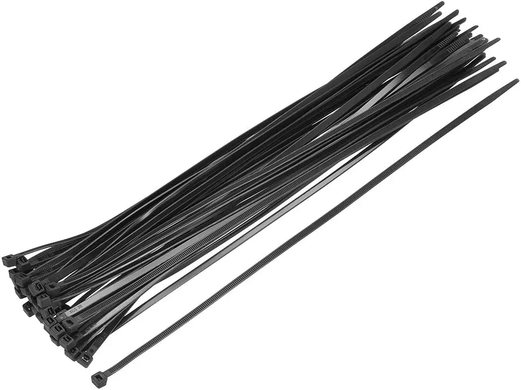 

Tcenofoxy Cable Zip Ties 350mmx4.8mm Self-Locking Nylon Tie Wraps Black 40pcs