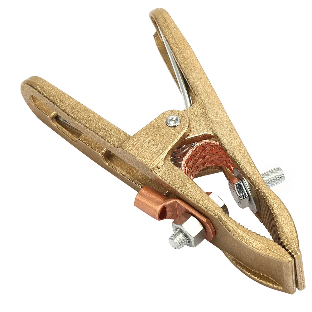 500a Brass Material A Shape Ground Welding Earth Clamp Grounding Pliers For Argon Arc Welding Machine